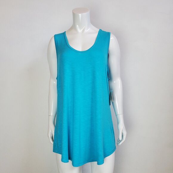 NWT LuLaRoe Plus Size Blue Tank Top - Picture 1 of 5